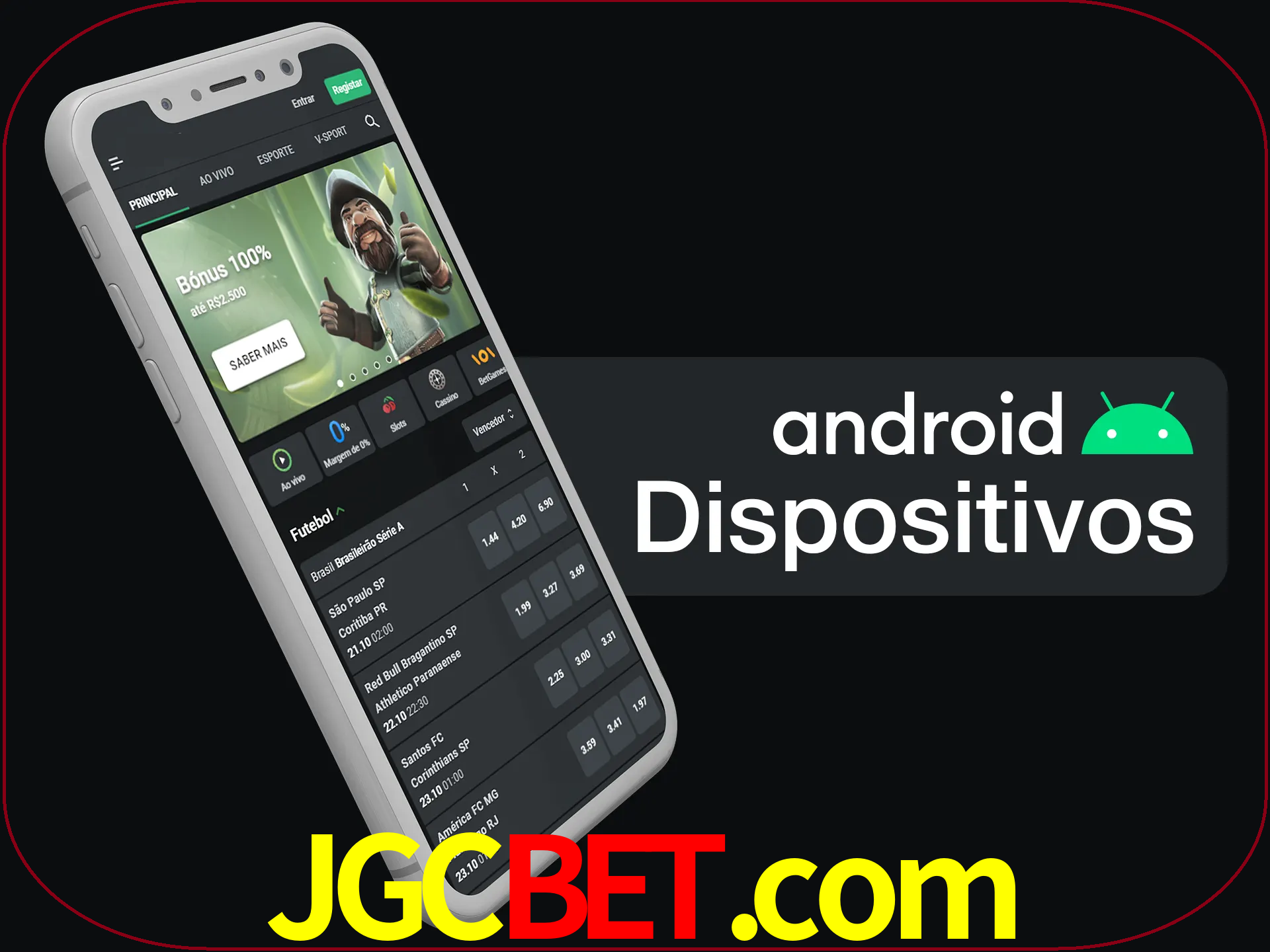 O aplicativo suporta a maioria de todos os dispositivos Android.