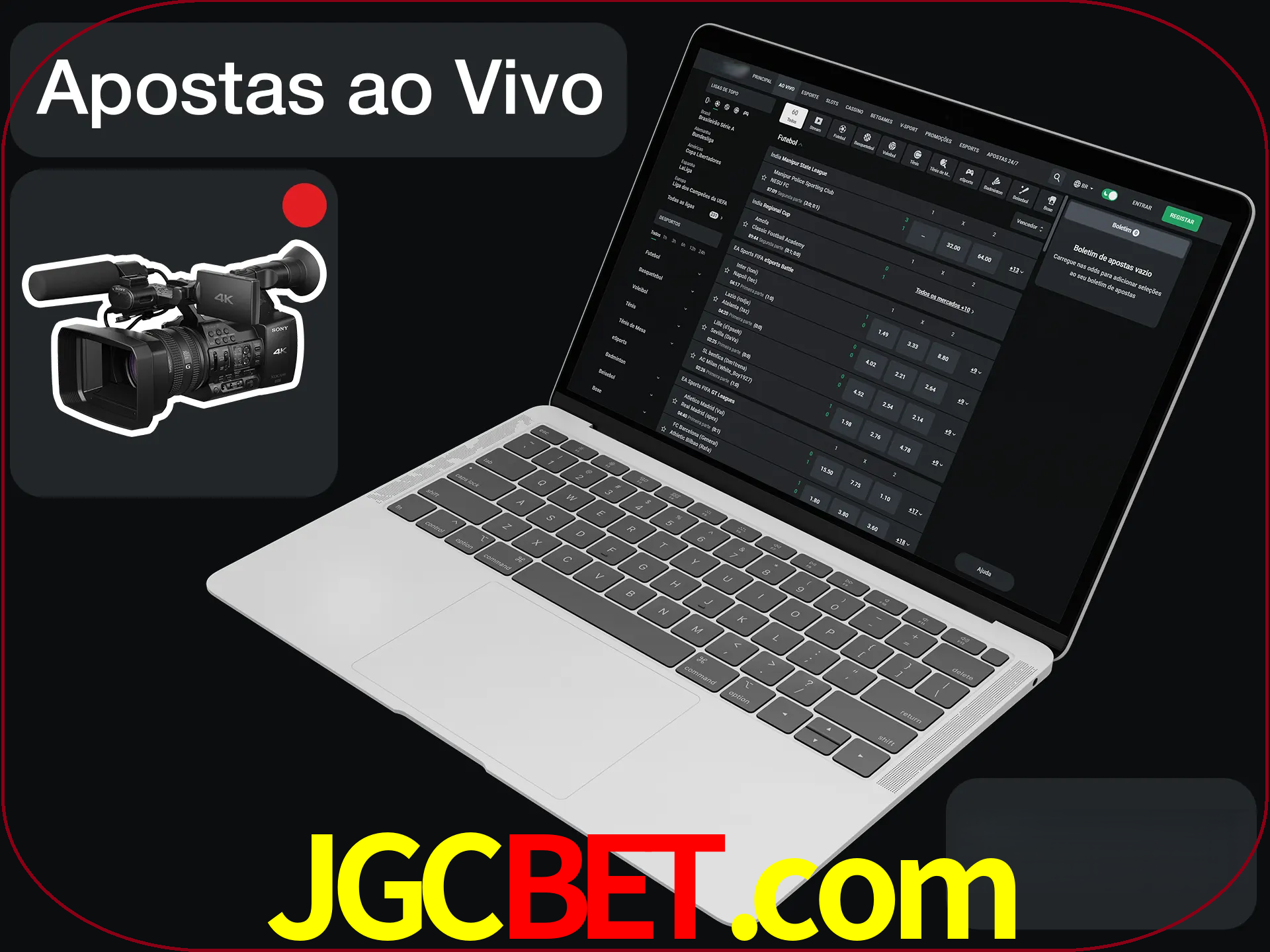 Aposte em formato ao vivo em nosso site.