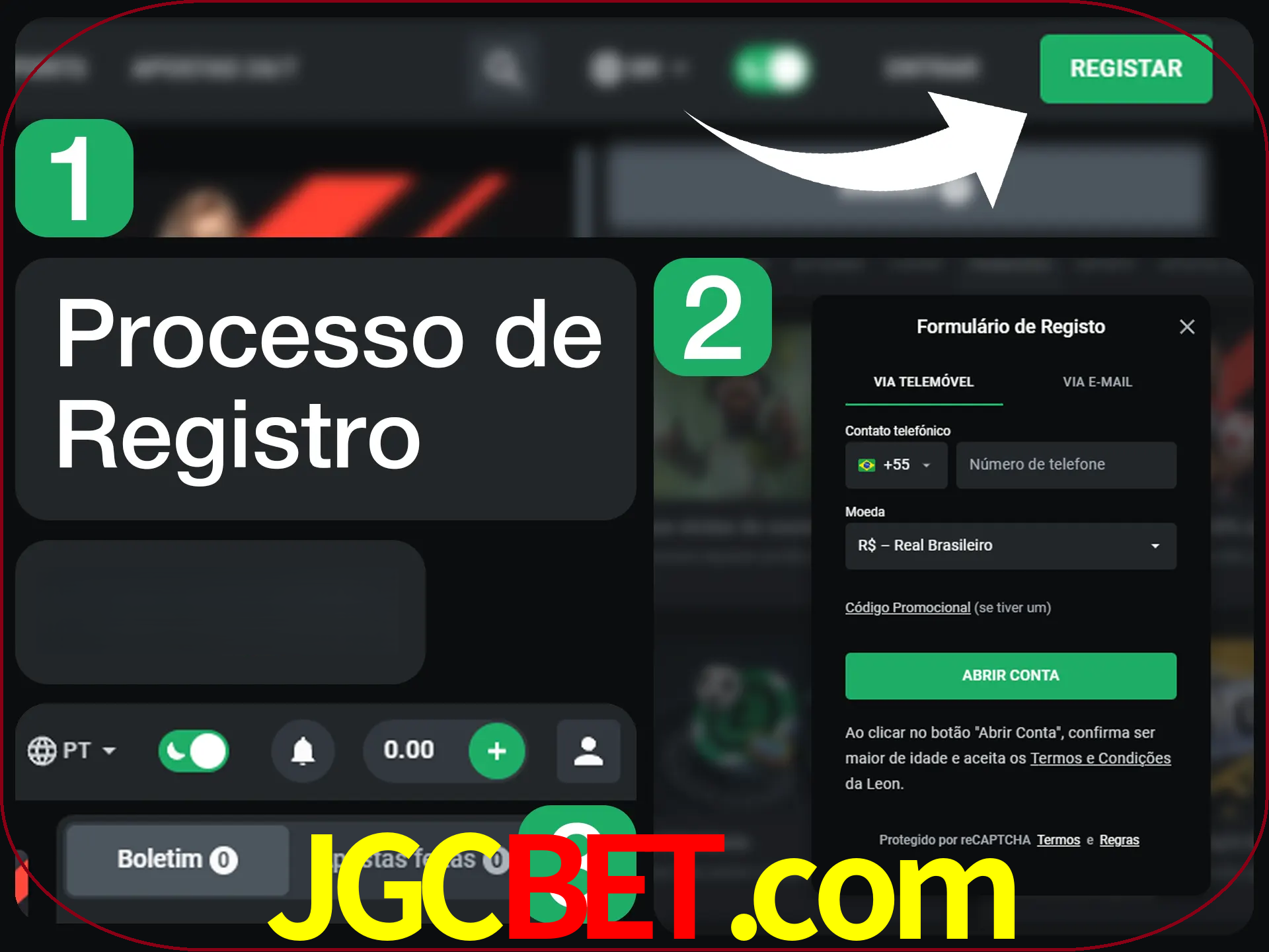 O processo de registro na LeonBet é simples.